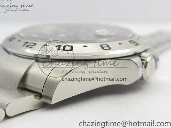 0414 Explorer II 42mm 216570 Black 904L SS GMF 1:1 Best Edition Black Dial on Bracelet A3186 (Correct Hand Stack) StreetReady 3242